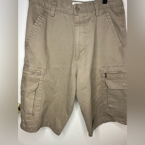 Dockers Premium SZ 34 Cargo Khaki Shorts Mid Rise Cotton‎ Beach Summer Outdoor - Picture 3 of 9